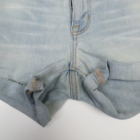 AMERICAN EAGLE Hi-Rise Shortie jean shorts Ne(x)t Level Stretch size 0 - Picture 9 of 10